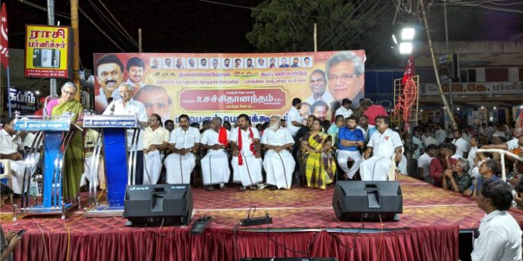 இந்தியா கூட்டணி வேட்பாளர் வாக்கு சேகரிப்பு