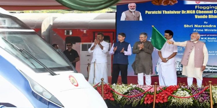 ரயில் சேவையை பிரதமர் தொடங்கி வைப்பு