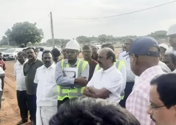 நெடுஞ்சாலை துறை அமைச்சர் ஏ.வ.வேலு நேரில் ஆய்வு