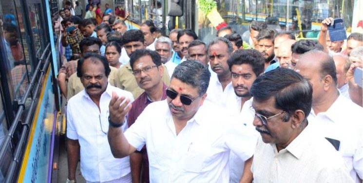 புதிய தாழ்தள பேருந்து துவக்கம்