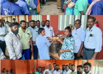 புரட்சி பாரதம் கட்சி சார்பாக உணவு வழங்கும் நிகழ்ச்சி