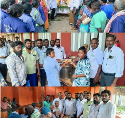 புரட்சி பாரதம் கட்சி சார்பாக உணவு வழங்கும் நிகழ்ச்சி