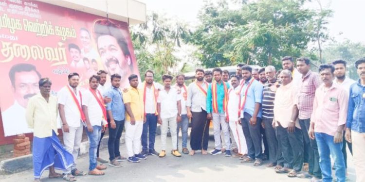 தமிழக வெற்றிக் கழகம் சார்பில் அன்னதானம்