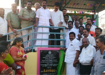 புதிய பேருந்து நிழற்குடை திறப்பு விழா