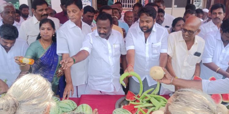 திமுக சார்பில் தண்ணீர் பந்தல் திறக்கும் நிகழ்ச்சி