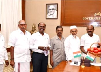 முதலமைச்சரை சந்தித்த வணிகர் சங்கங்களின் பேரமைப்பு தலைவர்