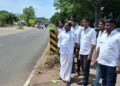 வாடிப்பட்டி நகர்ப்புற சாலையில் மின்விளக்கு அமைக்க எம்.எல்.ஏ ஆய்வு