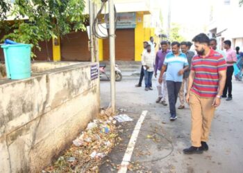 குடிநீர் மற்றும் தூய்மை பணிகள் குறித்து ஆணையாளர்  ஆய்வு