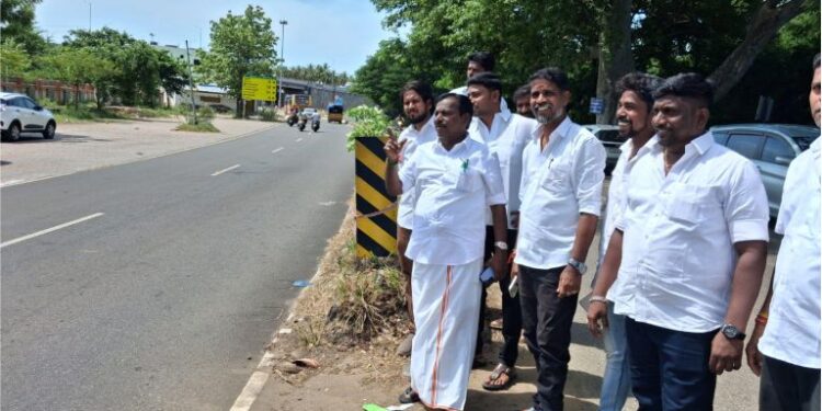 வாடிப்பட்டி நகர்ப்புற சாலையில் மின்விளக்கு அமைக்க எம்.எல்.ஏ ஆய்வு